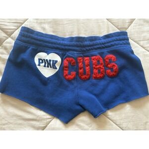 Victoria's Secret PINK Chicago Cubs Y2K Booty Shorts Spellout Sweat Shorts XS